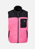Xraw Sleeveless Fleece Jacket - Hot Pink